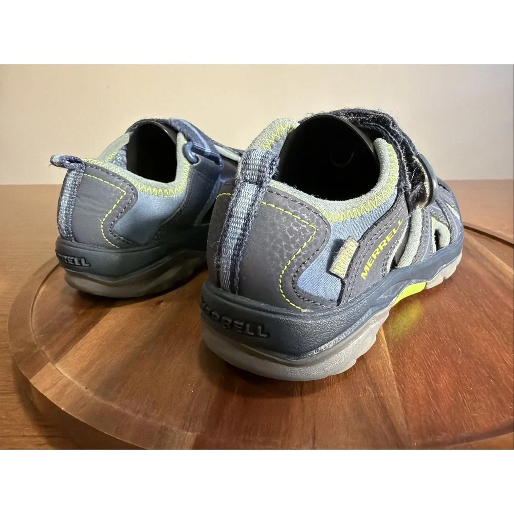 Merrell Hydro Hiker Sandals Youth Boys Size 1 Navy Green Waterproof Hiking Shoes
